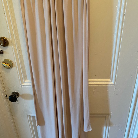 Oyster colour halston heritage full length gown Small, unlined - Picture 6 of 10